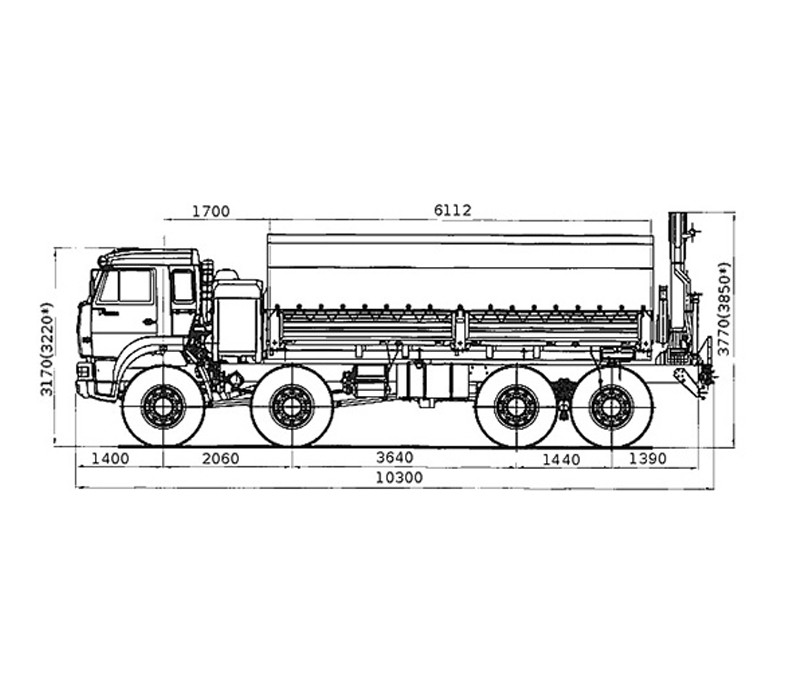 Бортовой автомобиль КамАЗ - 6560-6110-43